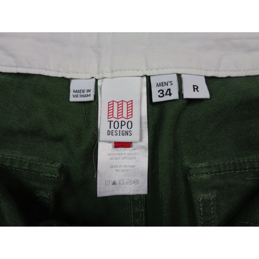 Topo Designs Military Field Pants 34 Green Minimalist Hiking Outdoors Sportswear - Picture 10 of 14